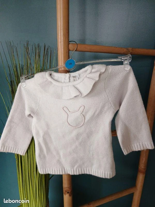 Sudadera niña edad 3 meses orchestra blanco con estampado – photo 2
